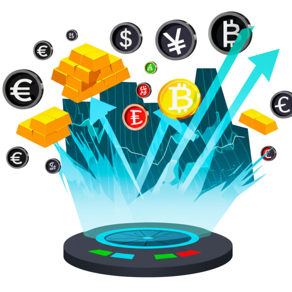 金融市場圖示匯聚於高效能交易介面，展現IG平台整合多元資產的專業能力