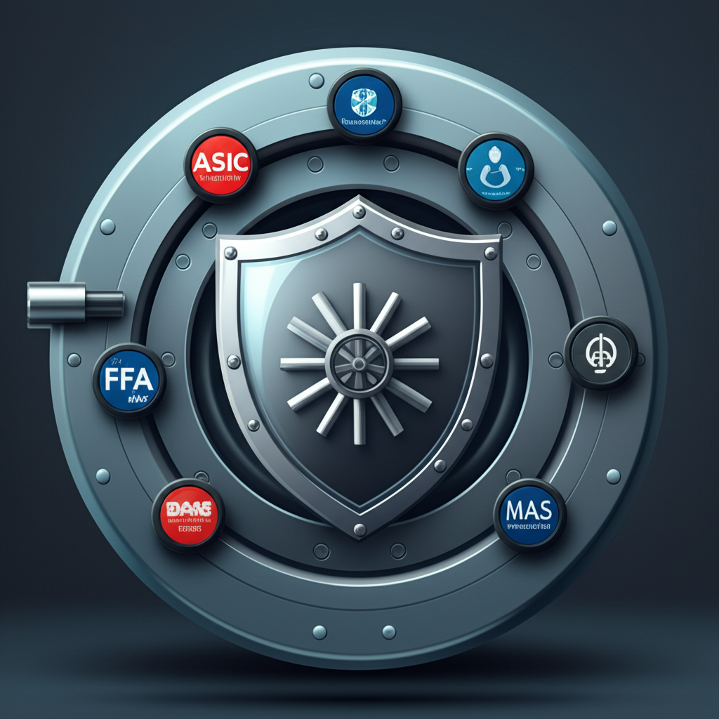 嘉盛受FCA、NFA、ASIC、MAS等國際監管機構保護，資金隔離與負餘額保障機制完整