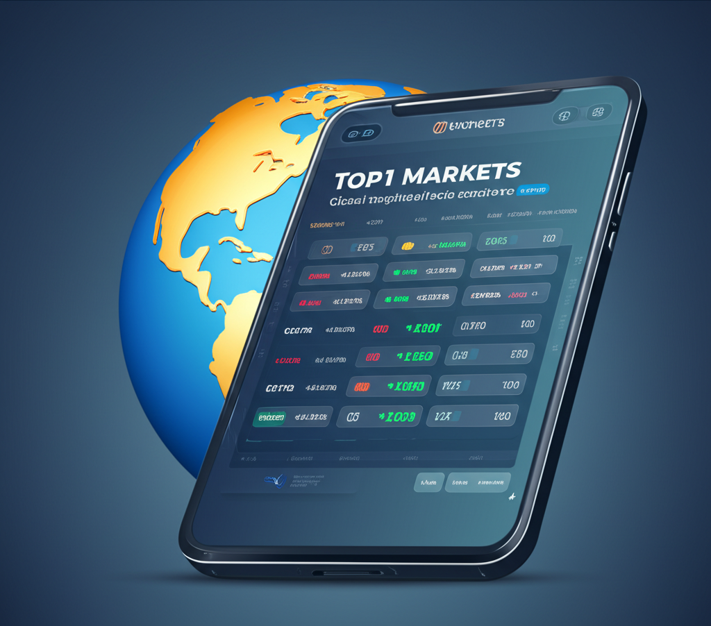 Top1 Markets監管牌照查證與真假辨識示意圖