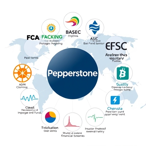 Pepperstone全球監管與交易平台概念圖