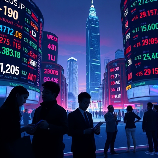 充滿動感與科技感的數位金融畫面,象徵外匯交易的活力與未來