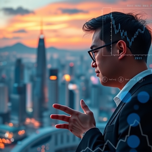 一位30至40歲的台灣專業投資者,專注於筆電上的外匯交易介面,展現現代投資者的典型畫面