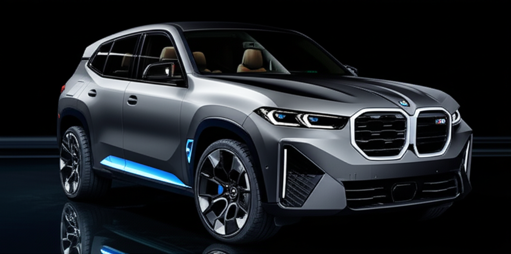 BMW XM 外觀設計展示分離式頭燈、發光水箱護罩與23吋輪圈等前衛元素