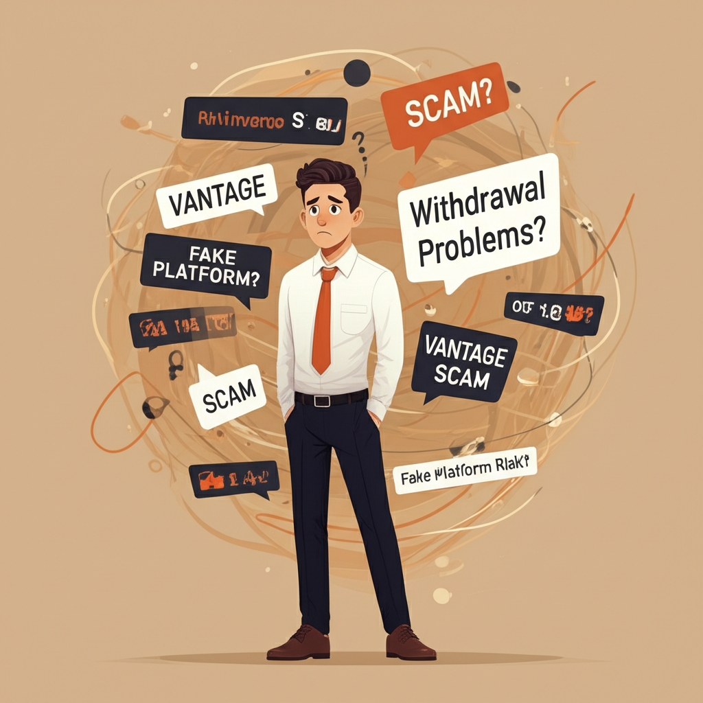 投資者面對網路上關於Vantage詐騙與出金問題的混亂資訊感到困惑