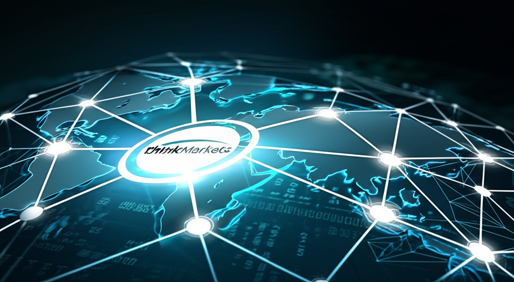 ThinkMarkets 全球金融市場連結圖示，展現多元交易產品與先進技術支援的國際交易平台