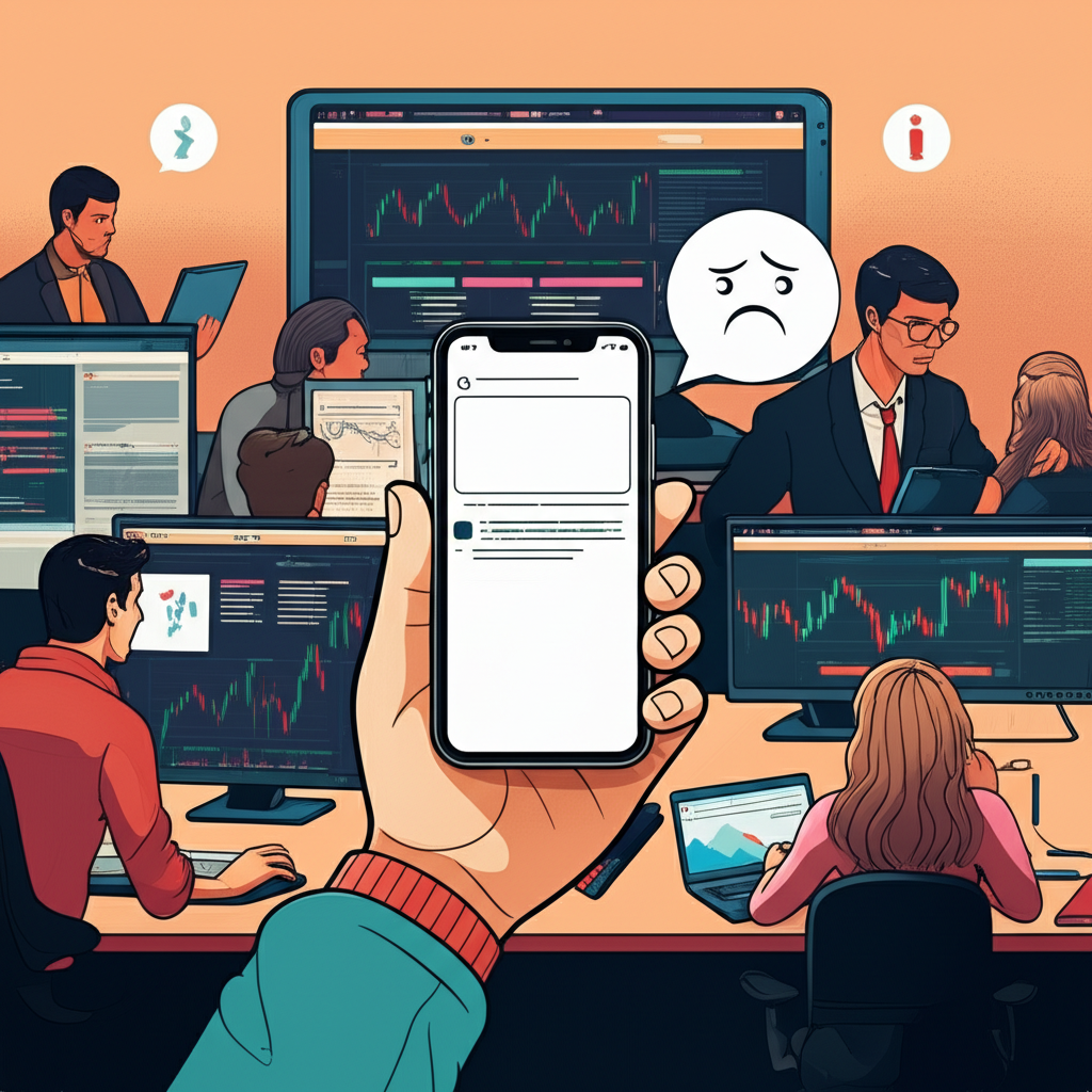 iOS用戶在App Store搜尋不到MT4 MT5感到沮喪，周圍交易者使用桌機順利交易，突顯行動交易者的困境