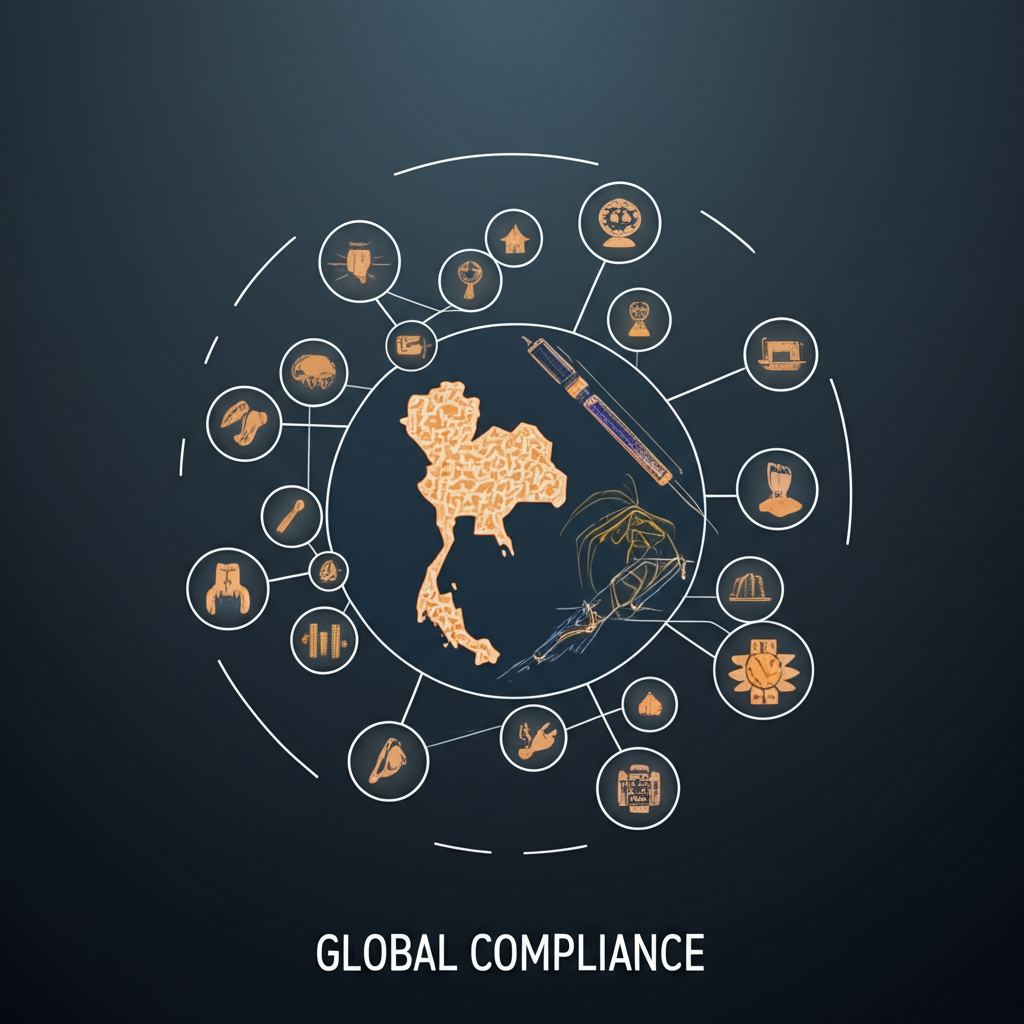 Global compliance standards for forex in Thailand illustration