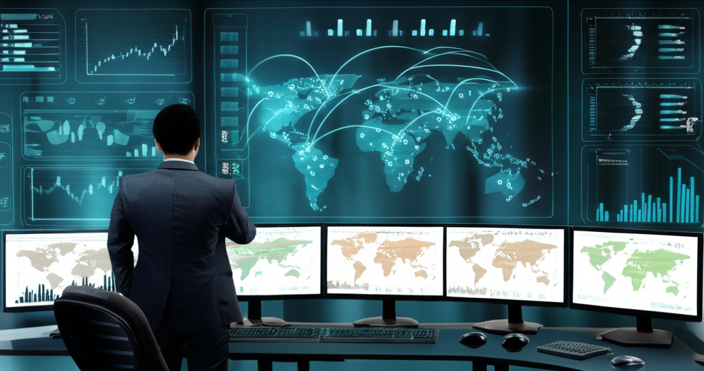 Thailand investor, global trading illustration