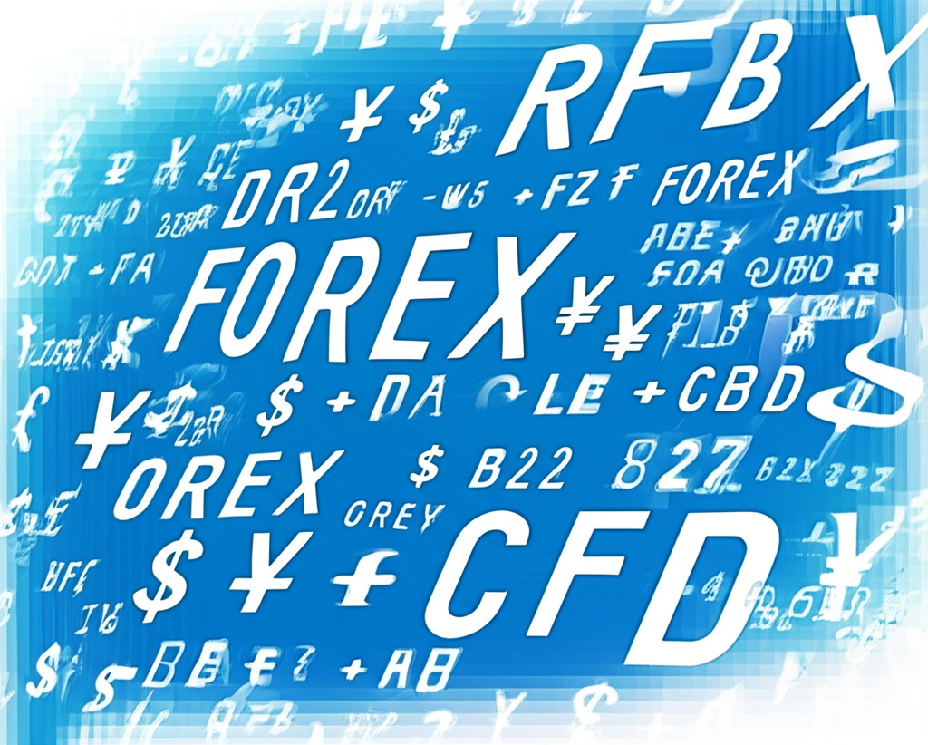外匯與CFD符號,全球金融插圖