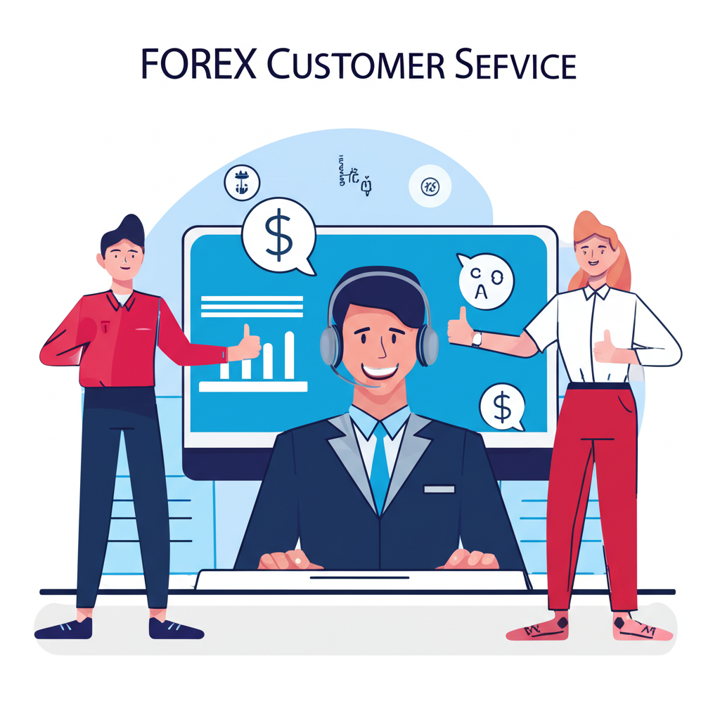 Efficient forex customer service illustration