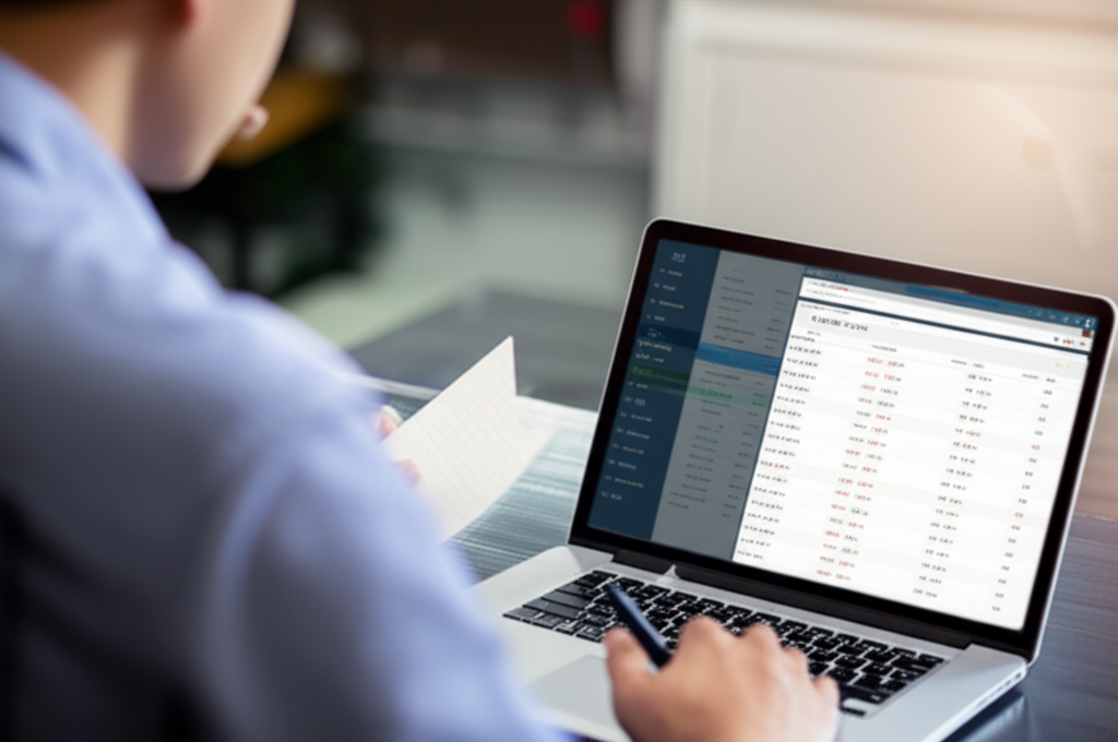 Thai investor comparing forex platforms