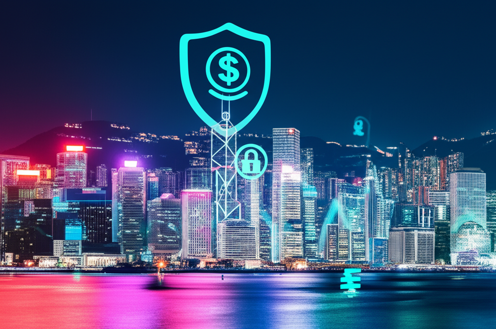 Hong Kong skyline, secure forex trading