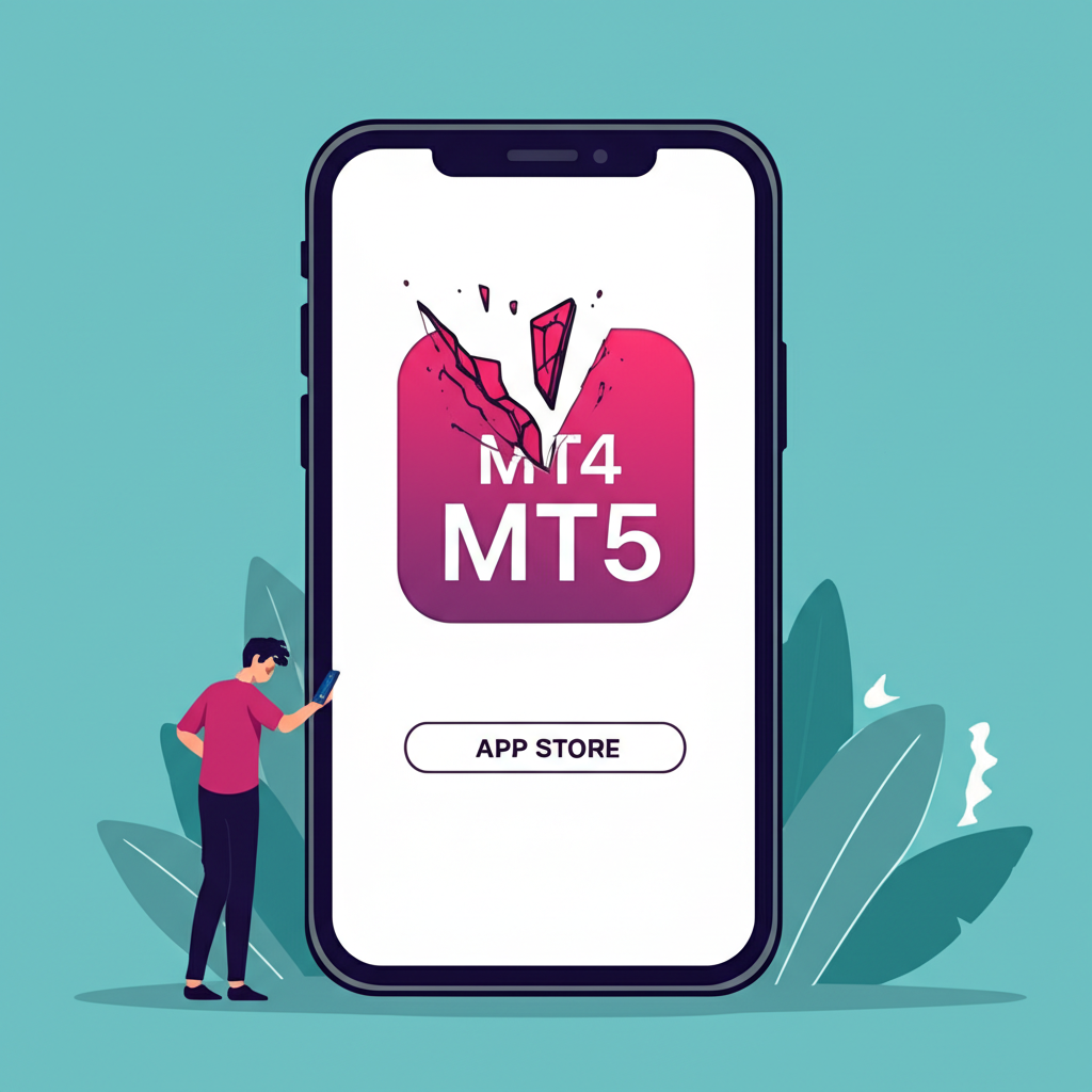交易者面對手機上MT4 MT5應用消失的震驚與無助