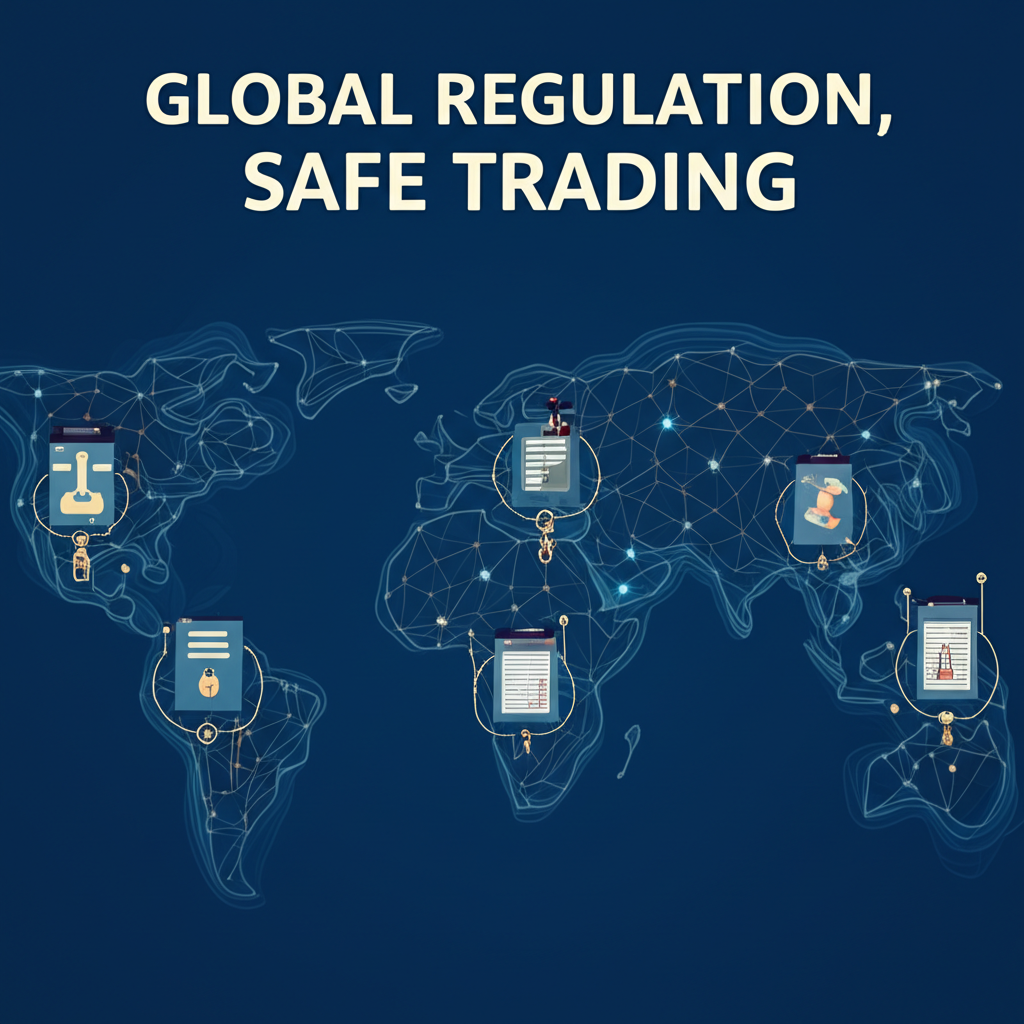 Global regulation, safe trading - 全球外匯監管體系示意圖
