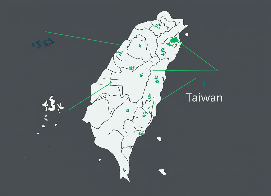 Taiwan, Hong Kong forex map
