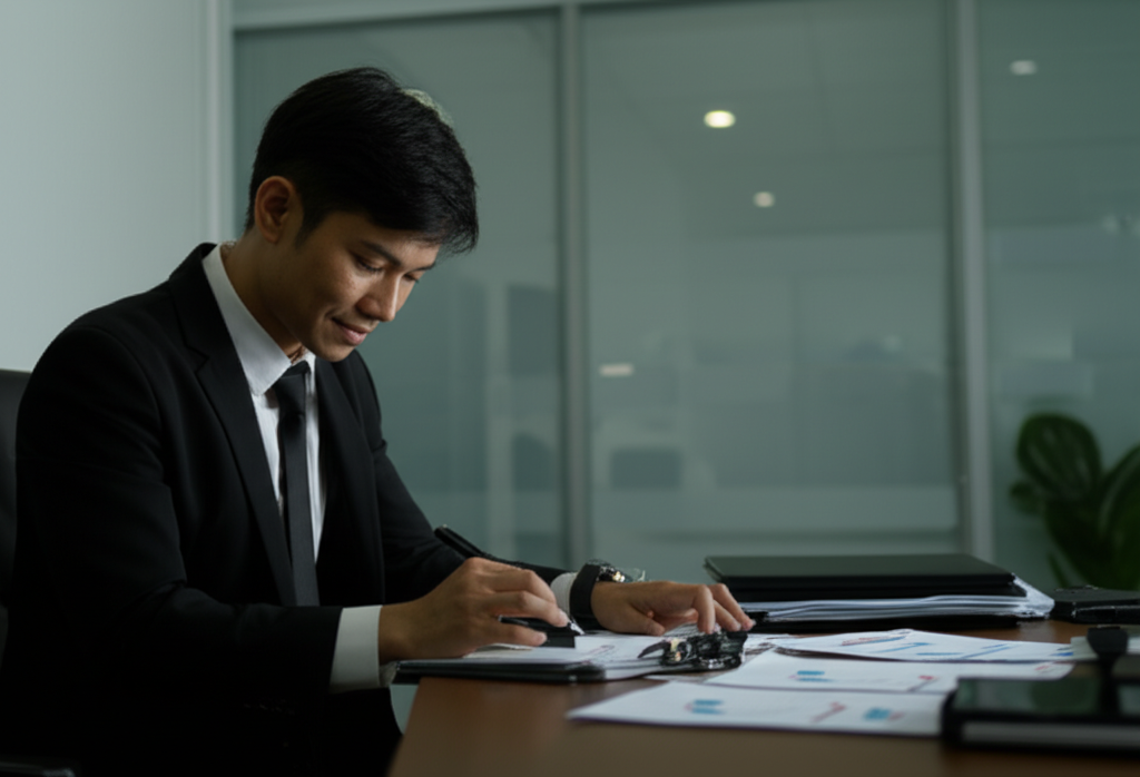 Thai investor checking forex compliance