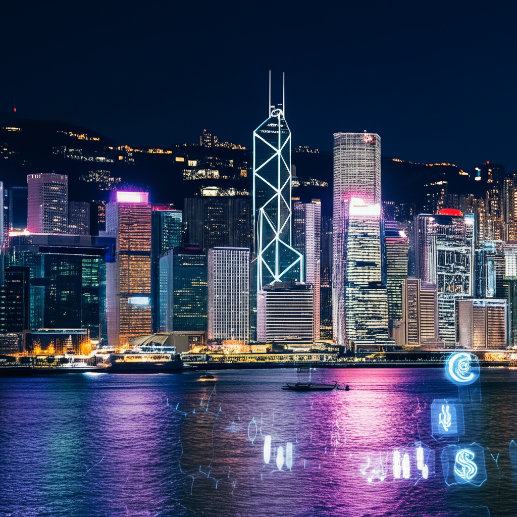Hong Kong skyline, secure forex trading