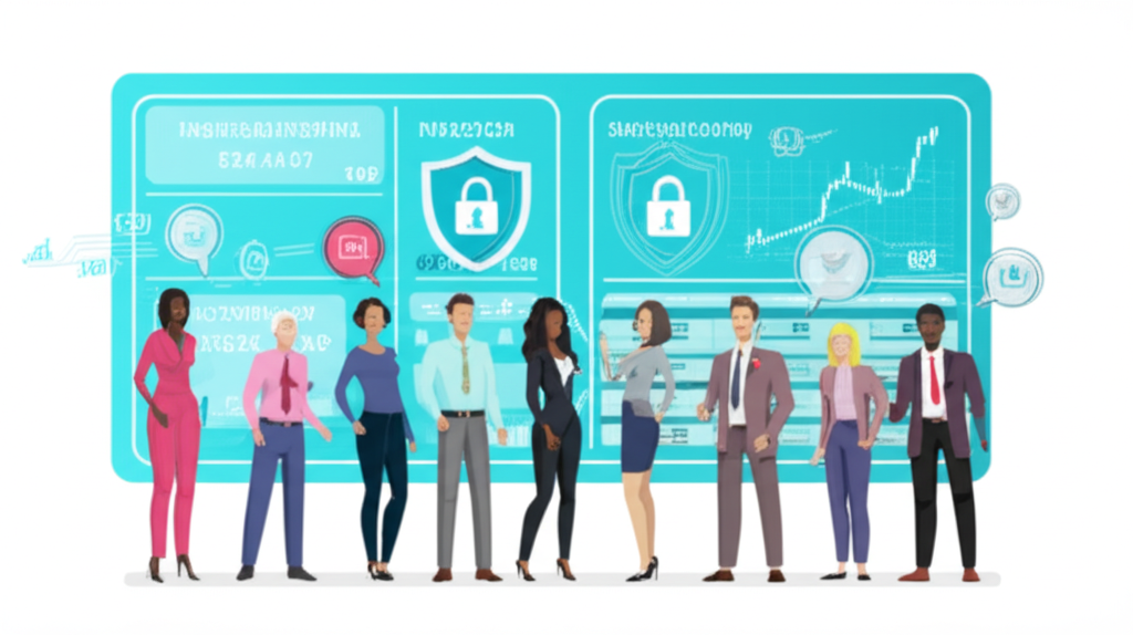 多樣化投資者在安全交易平台上的插圖